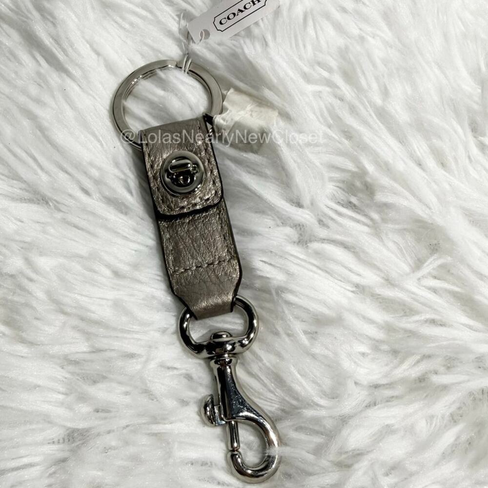 NWT y2k COACH Double Turnlock Bag Charm Key Fob